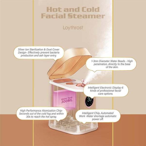 Professional 6-in-1 Ionic Facial Steamer for Deep Skin Cleaning