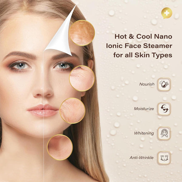 Professional 6-in-1 Ionic Facial Steamer for Deep Skin Cleaning