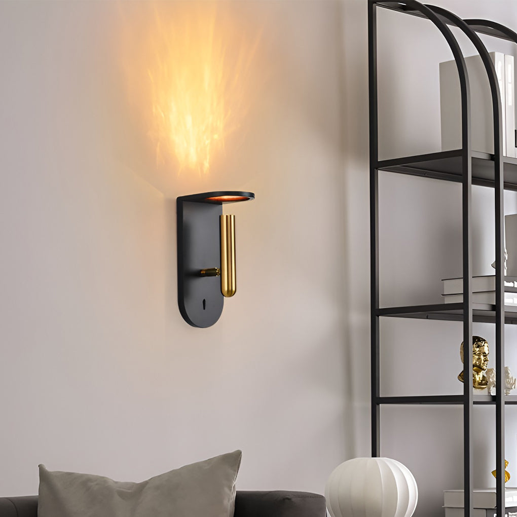 Modern LED Flame Effect Wall Sconce Adjustable Indoor Light