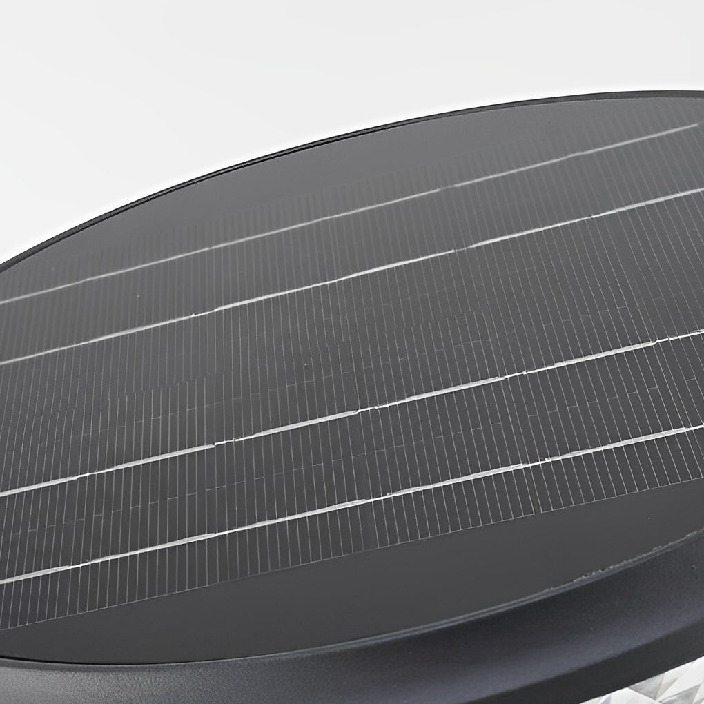 Solar Pathway Lights Outdoor Matte Black Aluminum Glass Dimmable Remote Control Garden Lawn