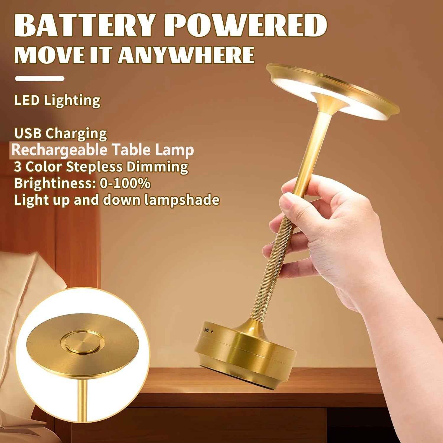Avelo Cordless LED Table Lamp