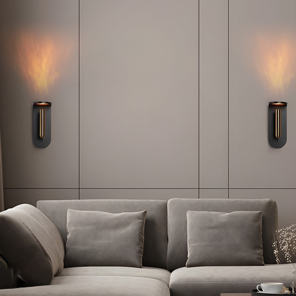 Modern LED Flame Effect Wall Sconce Adjustable Indoor Light