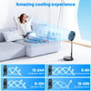 7200mAh Rechargeable Folding Floor Fan with Remote and 4 Speeds