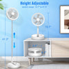 7200mAh Rechargeable Folding Floor Fan with Remote and 4 Speeds