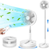 7200mAh Rechargeable Folding Floor Fan with Remote and 4 Speeds