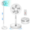 7200mAh Rechargeable Folding Floor Fan with Remote and 4 Speeds