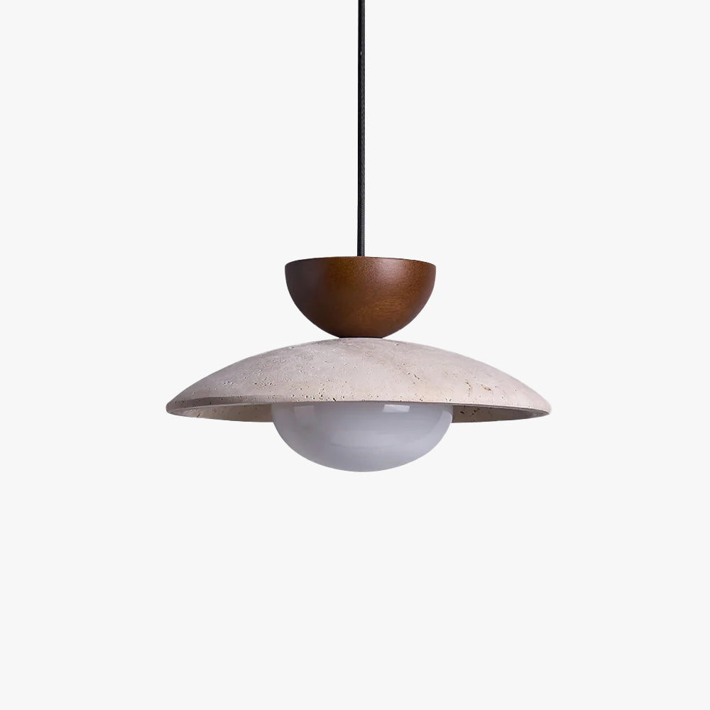 Aveny Travertine Glass Pendant Light