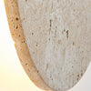 Round Natural Stone Wall Lamp - Wall Sconce Light for Indoor Bedside and Dining Room - Elegant Wall Lights