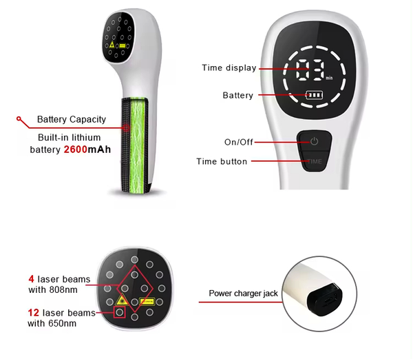 Upgraded Cold Laser Red Light Therapy Device