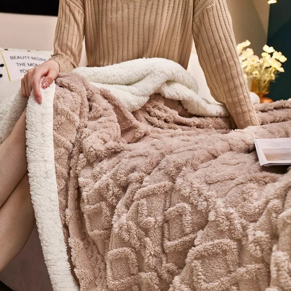 Fleece Blanket with Double Layer Design - Soft and Cozy Throw for Ultimate Warmth 0