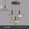 Colorful Retro Glass Pendant Light – Creative LED Hanging Light for Living Room and Bedroom