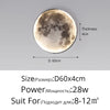 Variant image for Moon LED Wall Light – Adjustable Brightness and Color Temperature, Modern Wall Lamp for Bedroom, Living Room, and Hallway-24