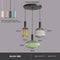 Variant image for Colorful Retro Glass Pendant Light – Creative LED Hanging Light for Living Room and Bedroom-12