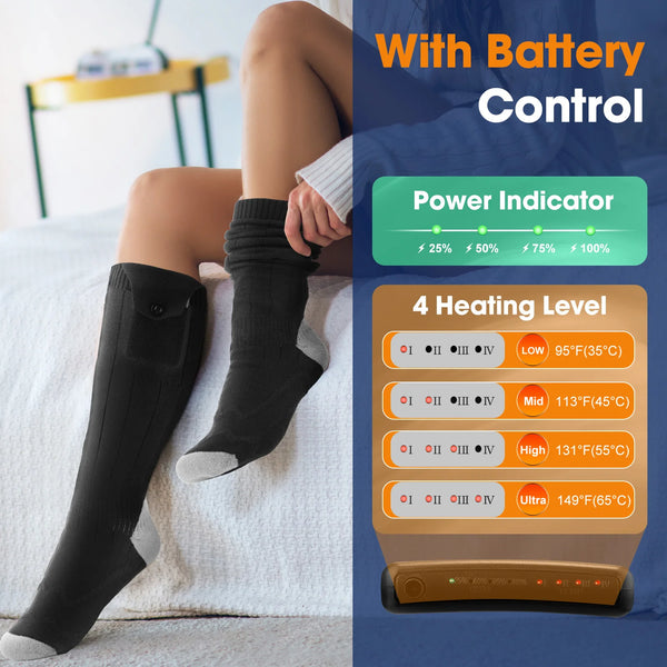Heated Socks with APP Control - 5000mAh Washable Electric Socks for Winter Comfort 3