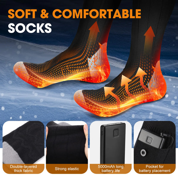 Heated Socks with APP Control - 5000mAh Washable Electric Socks for Winter Comfort 4