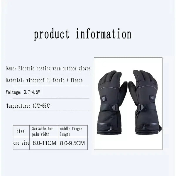 Heated Winter Gloves for Men and Women with 3 Heating Levels - Water-Resistant Thermal Gloves for Outdoor Activities 5