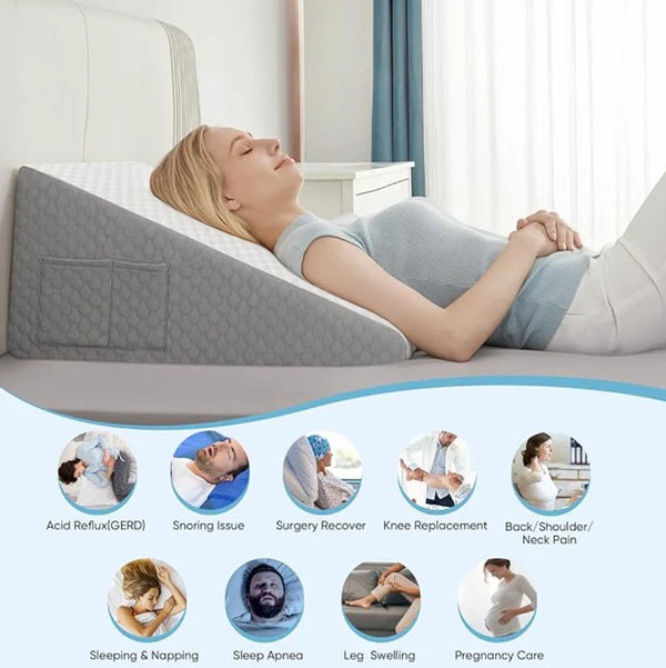 The Premium Wedge Pillow – Elevate Your Sleep & Breathe Easier