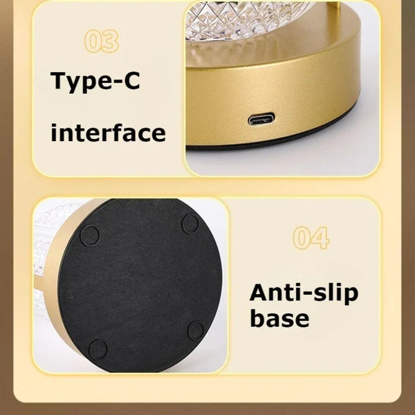 LED Table Lamp with Touch Control & Rechargeable Battery - Adjustable Brightness for Cozy Bedside or Desk Lighting 5