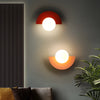 LED Wall Sconce with Round Plastic Ball Lampshade – Modern Wall Light for Bedroom and Corridor
