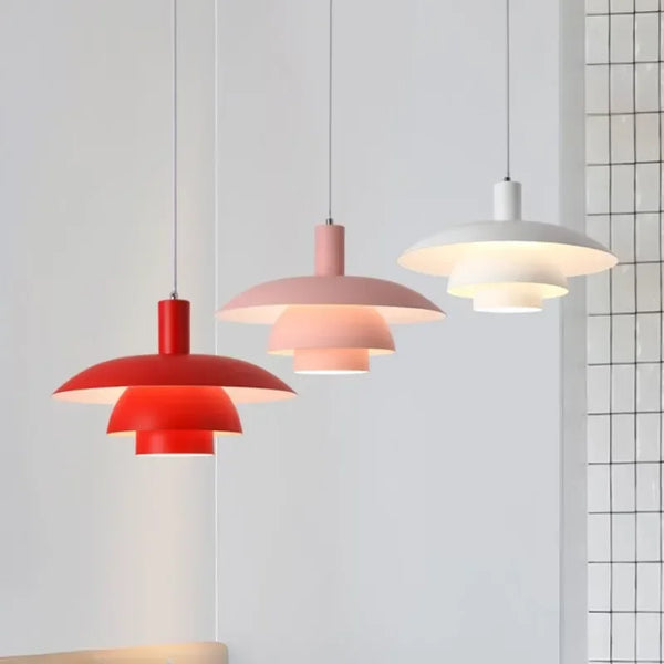 Mid Century Modern Pendant Light with Gradient Colors
