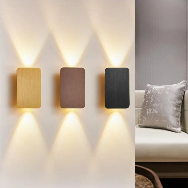 Modern Brushed Aluminum LED Wall Lamp for Indoor Use