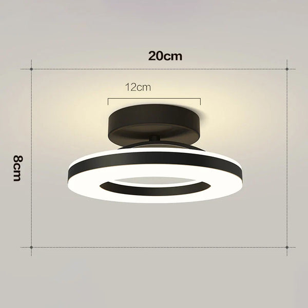 Modern LED Flush Mount Ceiling Light Fixture with Adjustable Color Temperature for Bedroom and Living Spaces