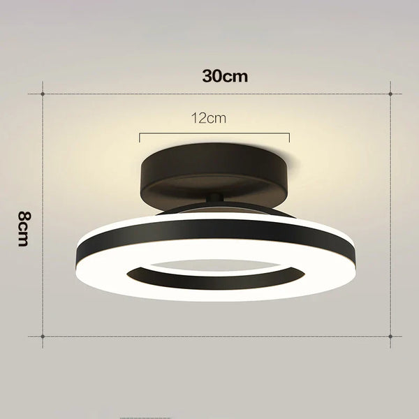Modern LED Flush Mount Ceiling Light Fixture with Adjustable Color Temperature for Bedroom and Living Spaces