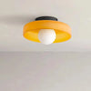 Nordic LED Flush Mount Ceiling Light Fixture – Retro Glass Design for Bedroom and Living Room
