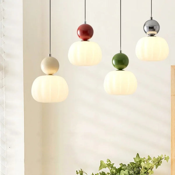 Nordic LED Pendant Light – Minimalist Macaroon Hanging Light for Kitchen and Living Room
