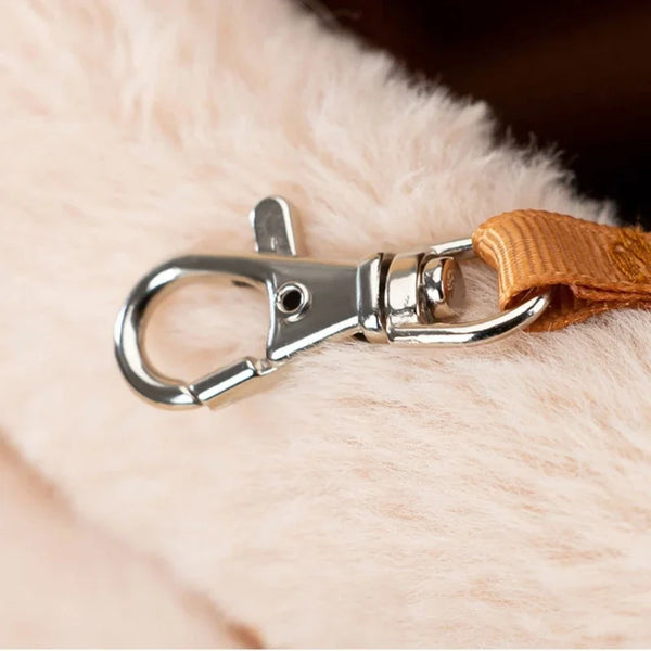 Portable Pet Carrier Bag with Cozy Furry Lining - Windproof Design for Comfort 2