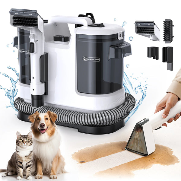 Powerful Carpet Cleaner with Dual Tanks & Extended Reach - Deep Clean for Home and Car 1