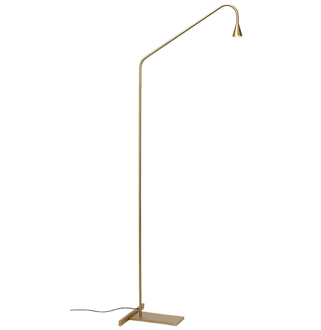 Black and Gold Floor Lamp LED Nordic Minimalist Wrought Iron Reading Bedroom Study Room