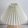 Retro LED Fabric Pleated Table Lamp with Rattan Base – USB Plug Bedside or Desk Lamp for Cozy Ambiance 1
