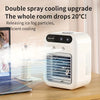Mini USB Air Cooler Fan with Water Tank and Spray Function