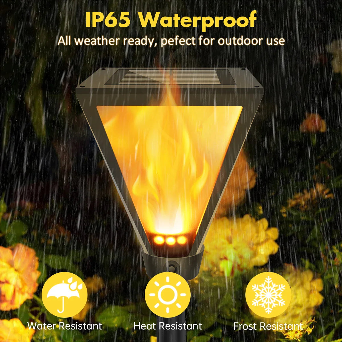 Fera Solar Flame Garden Torch Lights