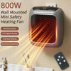Compact Wall Plug Electric Heater – 800W Ceramic Fast Heating, LED Display, Energy Saving & Silent Operation