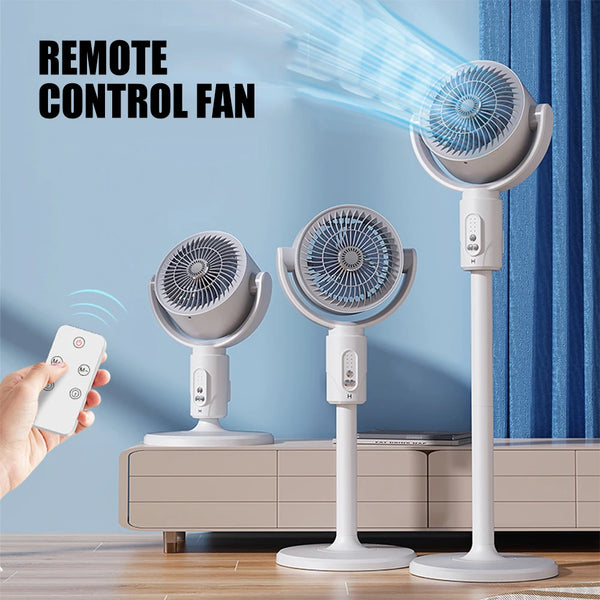 Rechargeable Oscillating Air Circulator Fan with Remote & Timer