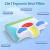 2 in 1 Memory Foam Cervical Pillow - Adjustable Orthopedic Neck Pillow for Better Sleep