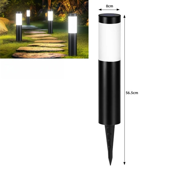 Solar Stainless Steel LED Garden Pathway Lights – Weatherproof Outdoor Decor