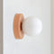 Nordic LED Glass Wall Lamp – Minimalist Base Sconce for Bedroom, Hallway, and Staircase Lighting