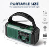 10000mAh Solar Hand Crank Emergency Radio with NOAA, Flashlight, and Power Bank