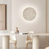 Round Natural Stone Wall Lamp - Wall Sconce Light for Indoor Bedside and Dining Room - Elegant Wall Lights
