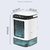 Portable Desktop Air Cooler with Dual Spray Humidifier 3-Speed Quiet Fan and Night Light
