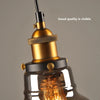 Industrial Glass Pendant Light – Retro Hanging Fixture for Home & Bar