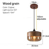 Nordic Wood Glass Pendant Light – Modern Hanging Lamp