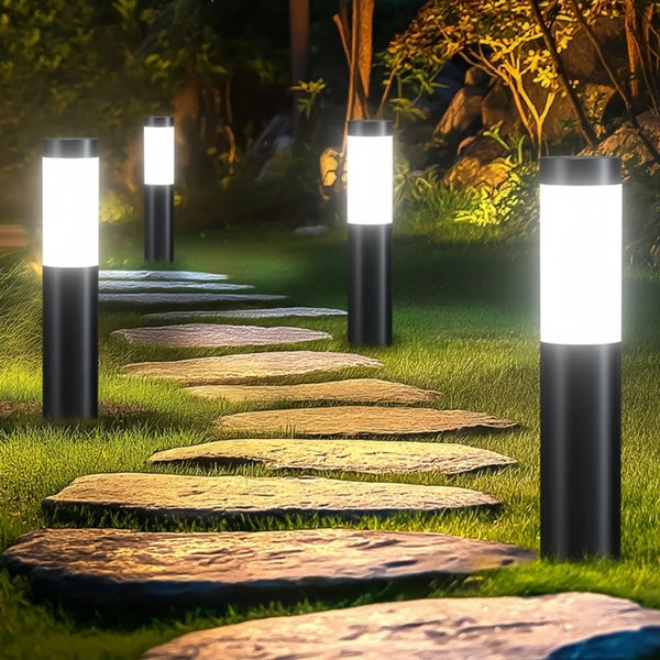 Solar Stainless Steel LED Garden Pathway Lights – Weatherproof Outdoor Decor