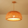Hand Knitted Bamboo Pendant Lamp – Eco-Friendly Chinese Style Hanging Light for Home and Restaurant Decor-1