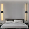 Modern I-Shaped LED Wall Light – Adjustable Three-Tone Wall Lamp for Bedroom and Living Room, Black Aviation Aluminum Sconce