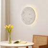 Round Natural Stone Wall Lamp - Wall Sconce Light for Indoor Bedside and Dining Room - Elegant Wall Lights