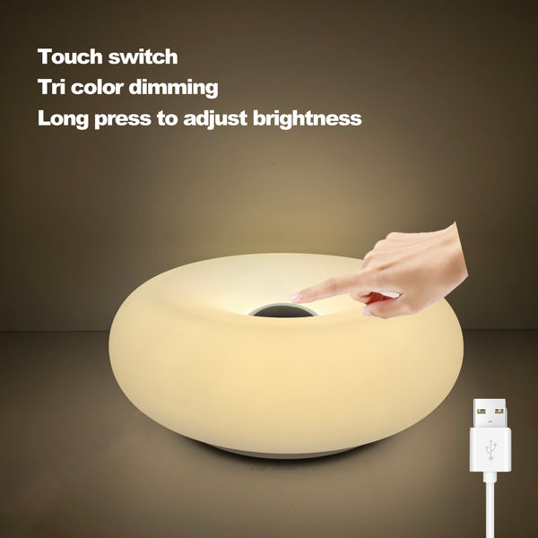 USB Table Lamp with Touch Control and RGB Color Changing – Dimmable Bedside or Desk Lamp for Bedroom and Living Room